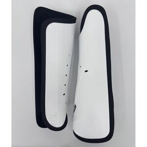 STX Lacrosse Leg Guards Youth Large White Shin Protective Pads Plastic Foam Pair